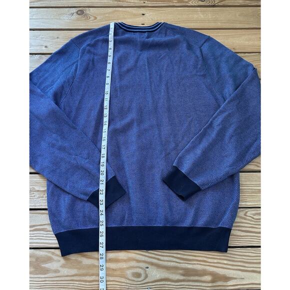 Brooks Brothers V Neck Sweater Size Large Men’s Blue Pullover - Picture 6 of 8